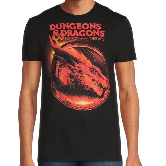 Dungeons & Dragons HONOR AMONG THIEVES Graphic BLACK Tee with Short Sleeves D&D - Picture 1 of 3